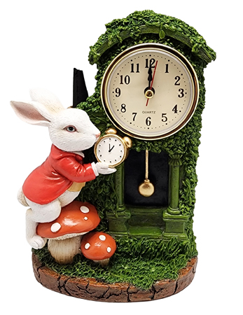 Alice in Wonderland Rabbit Clock/Back Flow Incense Burner